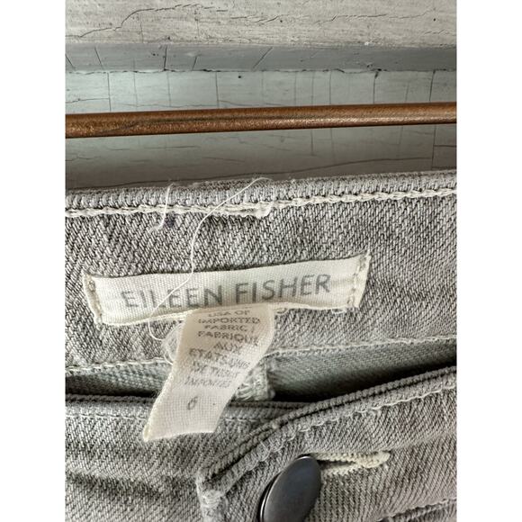 EILEEN FISHER Organic Cotton Denim Jeans Gray Size 6 - Picture 4 of 5